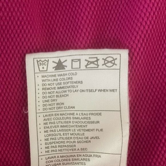 Nike Women Top L Fuchsia Stretch Activewear Textured Sporty Running Walk Gym - Picture 7 of 8